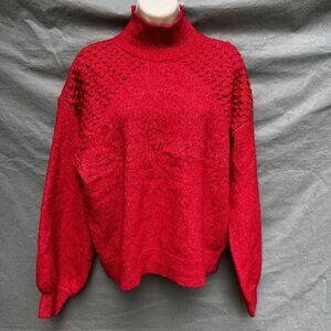Nine West Bubbles Sweater Red NWT Size Medium Holiday Christmas Fall Pullover